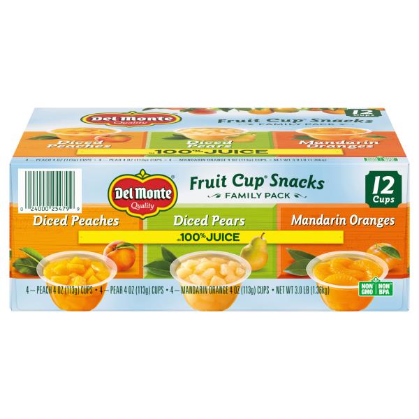 Del Monte Fruit Cup Snacks, Assorted, Family Pack Publix Super Markets