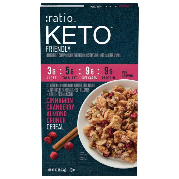 Ratio Keto Friendly Cereal, Cinnamon Cranberry Almond Crunch Publix