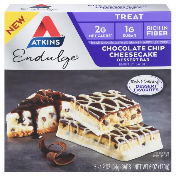 Atkins Endulge Dessert Bar, Treat, Chocolate Chip Cheesecake Publix