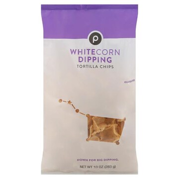 Publix Tortilla Chips, White Corn, Dipping