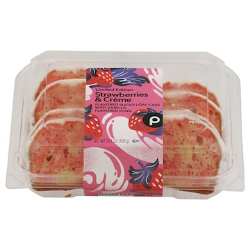 Loaf Cake Slice Straw Crm
