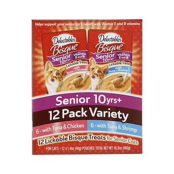 Delectables Bisque Senior Lickable Cat Treats Variety Pack