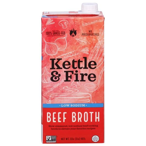 Kettle & Fire Beef Broth, Low Sodium Publix Super Markets