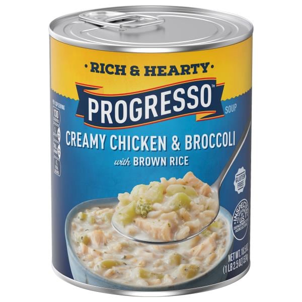 Progresso Soup, Creamy Chicken & Broccoli with Brown Rice, Rich