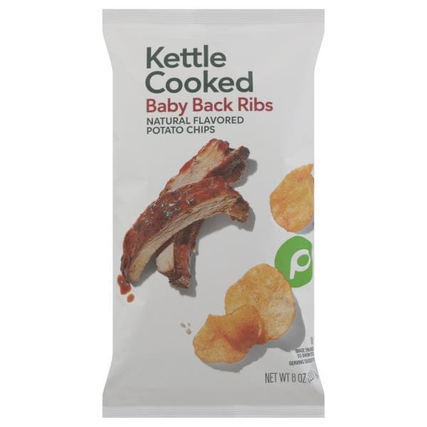 Publix Potato Chips, Kettle Cooked, Baby Back Ribs Publix Super Markets