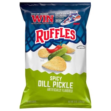 Ruffles Potato Chips, Spicy Dill Pickle