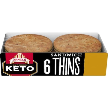 Arnold Sandwich Thins White Pre-sliced Sandwich Thins, 6 count, 12 oz