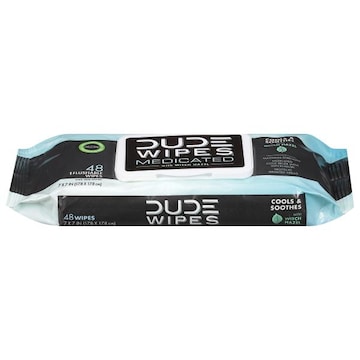 Dude Wipes Flushable Wipes, Medicated, Maximum Strength