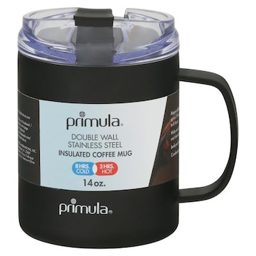 Primula COFFEE MUG, INSULATED, CHARCOAL, 14 OUNCE
