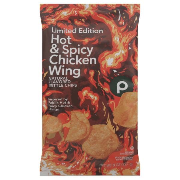 Publix Kettle Chips, Hot & Spicy Chicken Wing Publix Super Markets