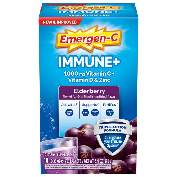 EMERGENC Immune Plus Drink Mix, Elderberry, Packets Publix Super Markets