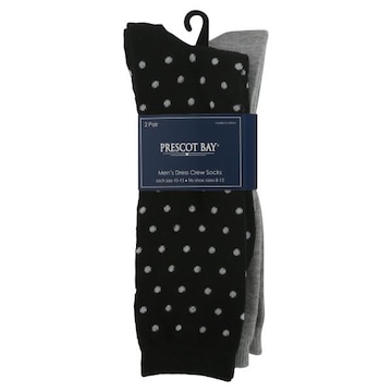 Prescot Bay Socks, Dress Crew, Men's, 10-13