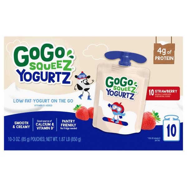 Gogo Squeez Yogurtz Strawberry Snack Pouches 10 Pack Publix Super Markets