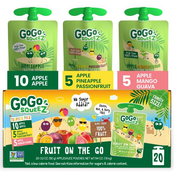 ◆guguguページ◆ GoGo squeeZ No Sugar Added Apple Applesauce and Fruit Puree