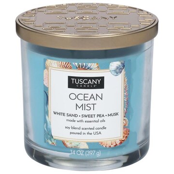 Tuscany Candle Candle, Scented, Soy Blend, Ocean Mist