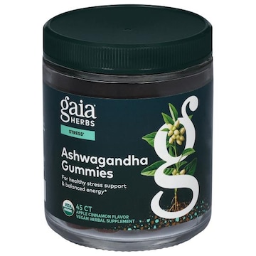 Gaia Herbs Stress Apple Cinnamon Flavor Ashwagandha Gummies
