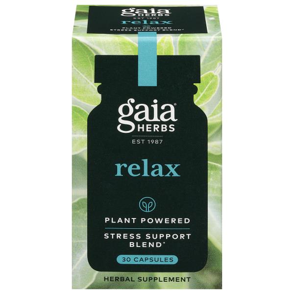 Gaia Herbs Stress Support Blend, Plant Powdered, Relax, Capsules