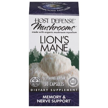 Host Defense Capsules Memory & Nerve Support Lion's Mane Mushrooms