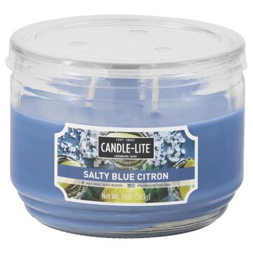 Candle-Lite Candle, Salty Blue Citron