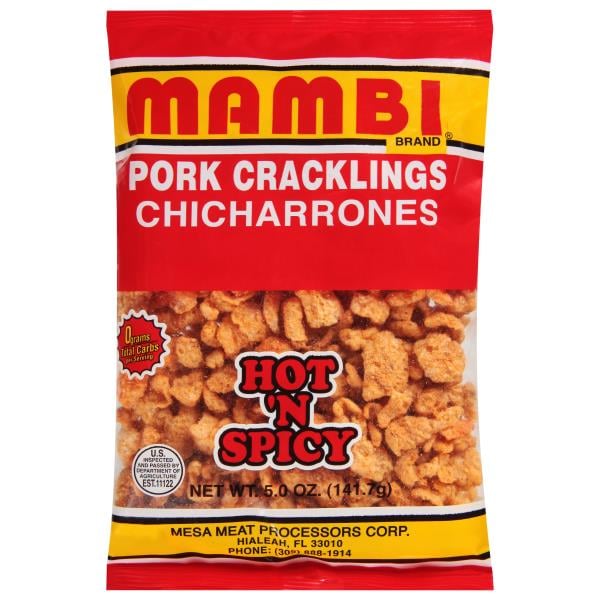Mambi Pork Cracklings, Hot 'N Spicy, Chicharrones Publix Super Markets