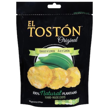 El Toston Plantain Chips, Garlic & Lemon, Original