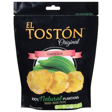 El Toston Plantain Chips, Original, Cilantro Salsa