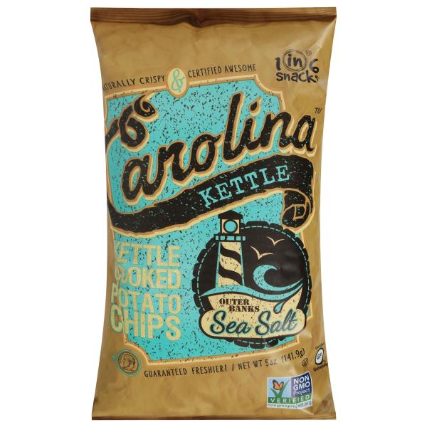 Carolina Kettle Potato Chips, Kettle Cooked, Sea Salt Publix Super
