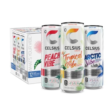Celsius Sparkling Vibe Variety Pack, Functional Energy Drink