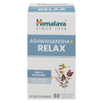 Himalaya Ashwagandha + Relax, Vegetarian Capsules
