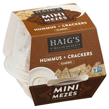 Haig's Hummus + Crackers, Classic, Mini Mezes