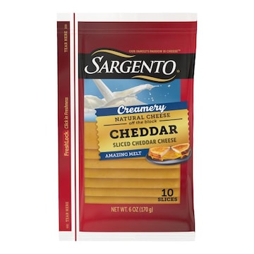 Sargento Sargento® Creamery Sliced Natural Cheddar Cheese, 10 slices