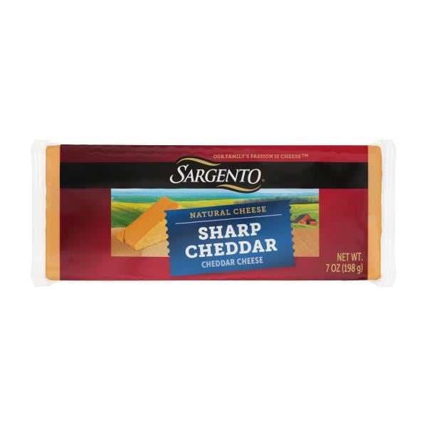 Sargento Sargento® Natural Sharp Cheddar Block Cheese, 7 oz