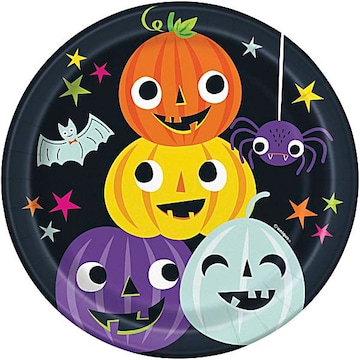 Halloween 2 7" Plate, Halloween "Playful Spooks"