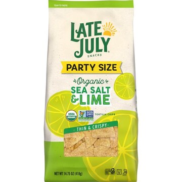 LATE JULY® Snacks Sea Salt & Lime Tortilla Chips