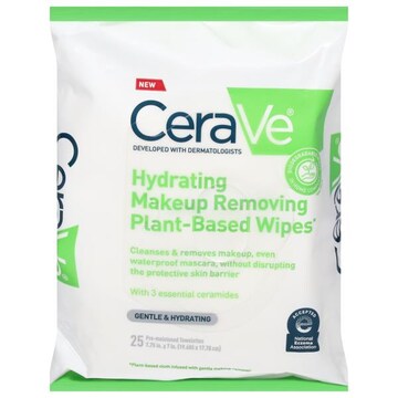 CeraVe Wipes, Plant-Based, Makeup Removing, Hydrating