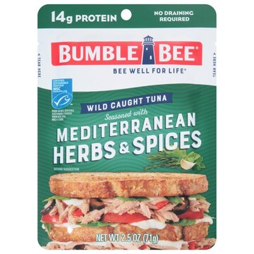 Bumble Bee Mediterranean Herbs & Spices Wild Caught Tuna