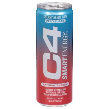 C4 Smart Energy Energy Drink, Sparkling, Zero Sugar, Cherry Berry Lime