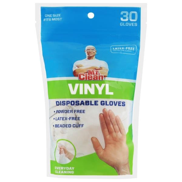 Mr. Clean Gloves, Vinyl, Disposable, One Size Fits All Publix Super