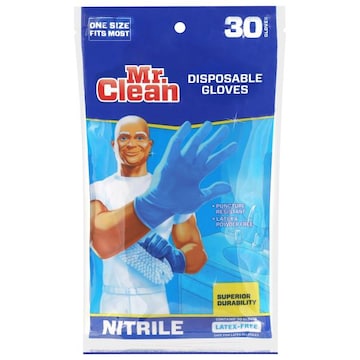 Mr. Clean Latex-Free Nitrile Disposable One Size Fits Most Gloves