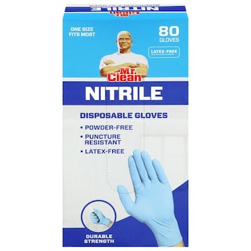 Mr. Clean Latex-Free Nitrile Disposable One Size Fits Most Gloves
