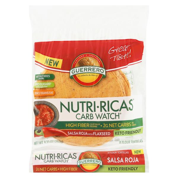 Guerrero NutriRicas Flour Tortillas, Salsa Roja with Flaxseed Publix