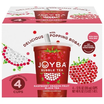 Joyba Raspberry Dragon Fruit Black Tea Bubble Tea