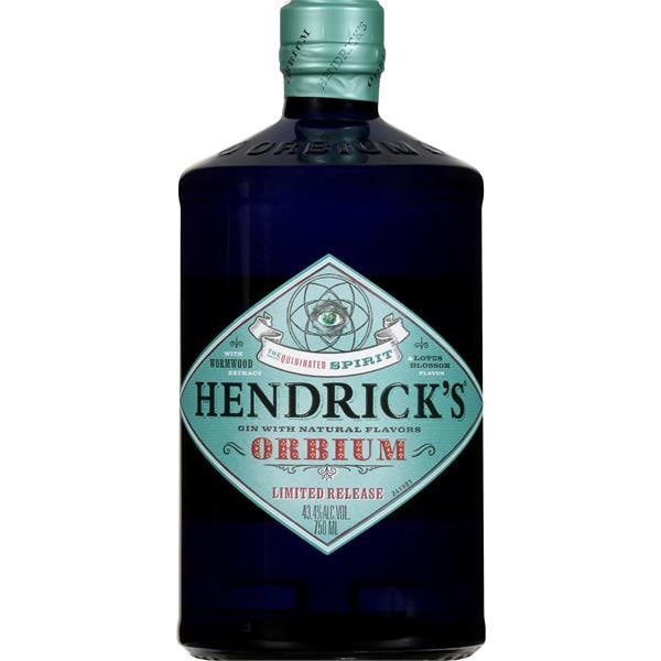 Hendrick's Gin, with Worm Wood Extract & Lotus Blossom Flavor