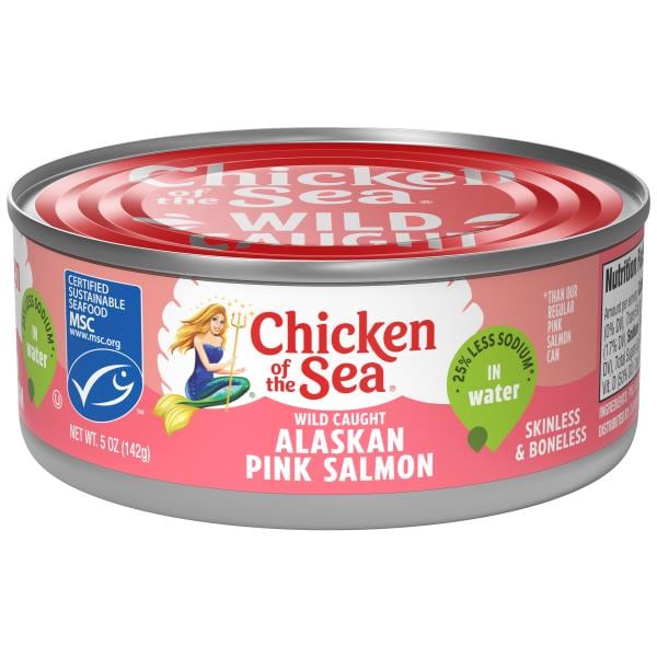 Chicken of the Sea Wild Caught Alaskan Pink Salmon, 25% Less