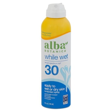 Alba Botanica Sunscreen Spray, While Wet, Broad Spectrum SPF 30