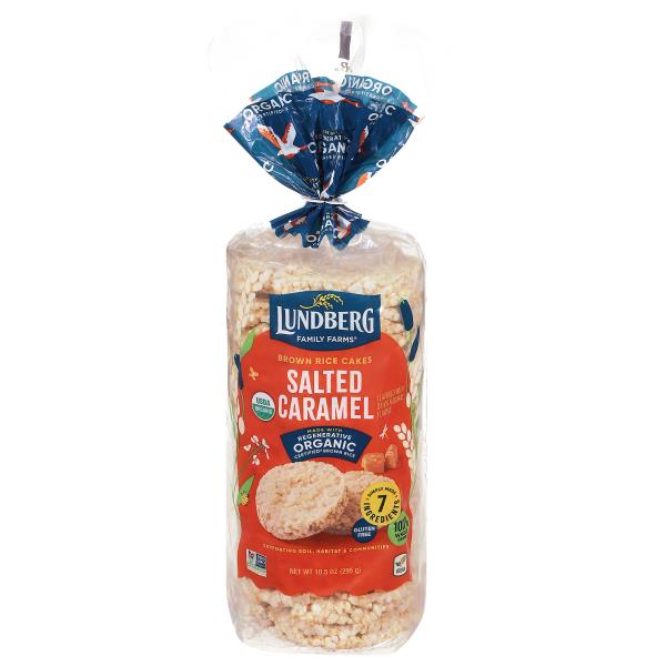 Lundberg Family Farms Rice Cakes, Organic, Whole Grain, Salted Caramel