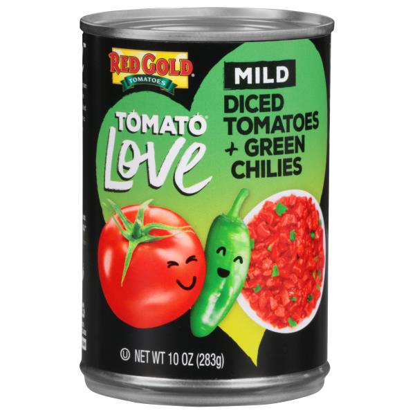 Red Gold Tomato Love Diced Tomatoes + Green Chilies, Mild Publix