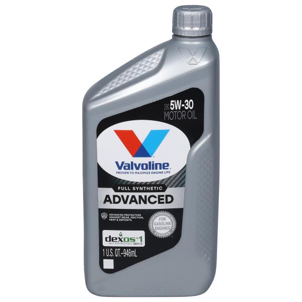 Valvoline Motor Oil, Full Synthetic, Advanced, SAE 5W-30 | Publix Super ...