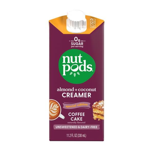 Nutpods Creamer, Unsweetened & Dairy Free, Almond + Coconut, Coffee