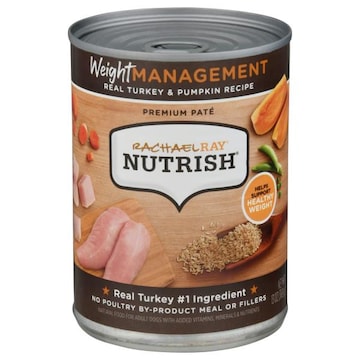 Rachael Ray Nutrish Dog Food, Weight Management, Premium Pate, Real Turkey & Pumpkin Recipe